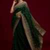 Designer Traditional Vichitra Silk Saree