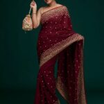 Designer Traditional Vichitra Silk Saree