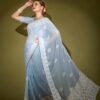 EXQUISITE BOUTIQUE DESIGNER LUKNOWI SAREE FOR PARTY & GATHERINGS